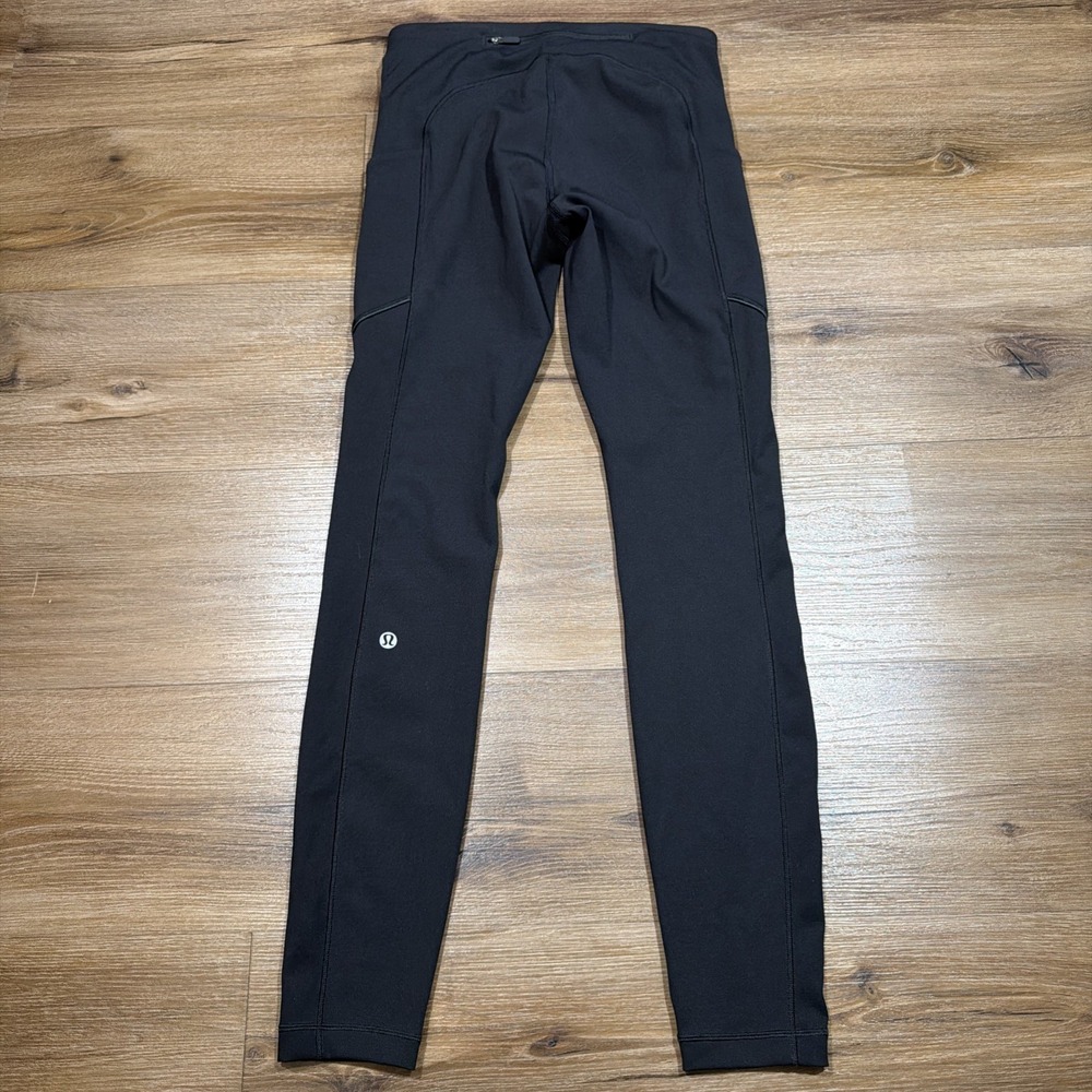 Lululemon Size 4 Speed Up Tight 28" Luxtreme Black‎ Leggings Pockets W5AVDS - Picture 7 of 10